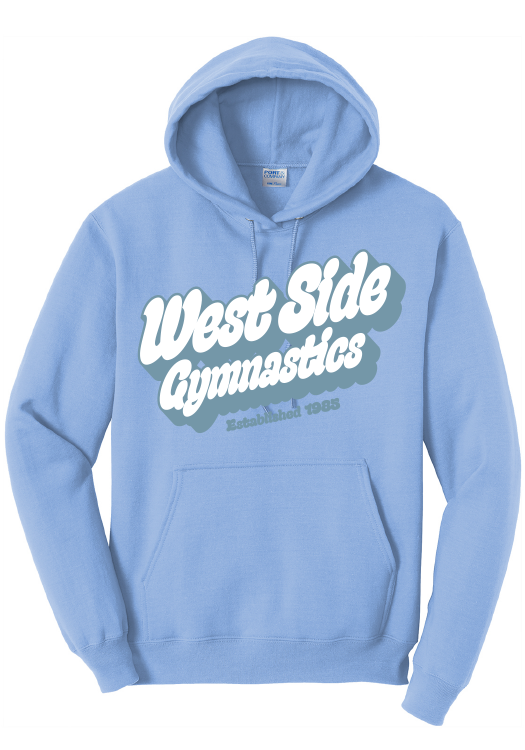 RETRO HOODIE LIGHT BLUE - ADULT